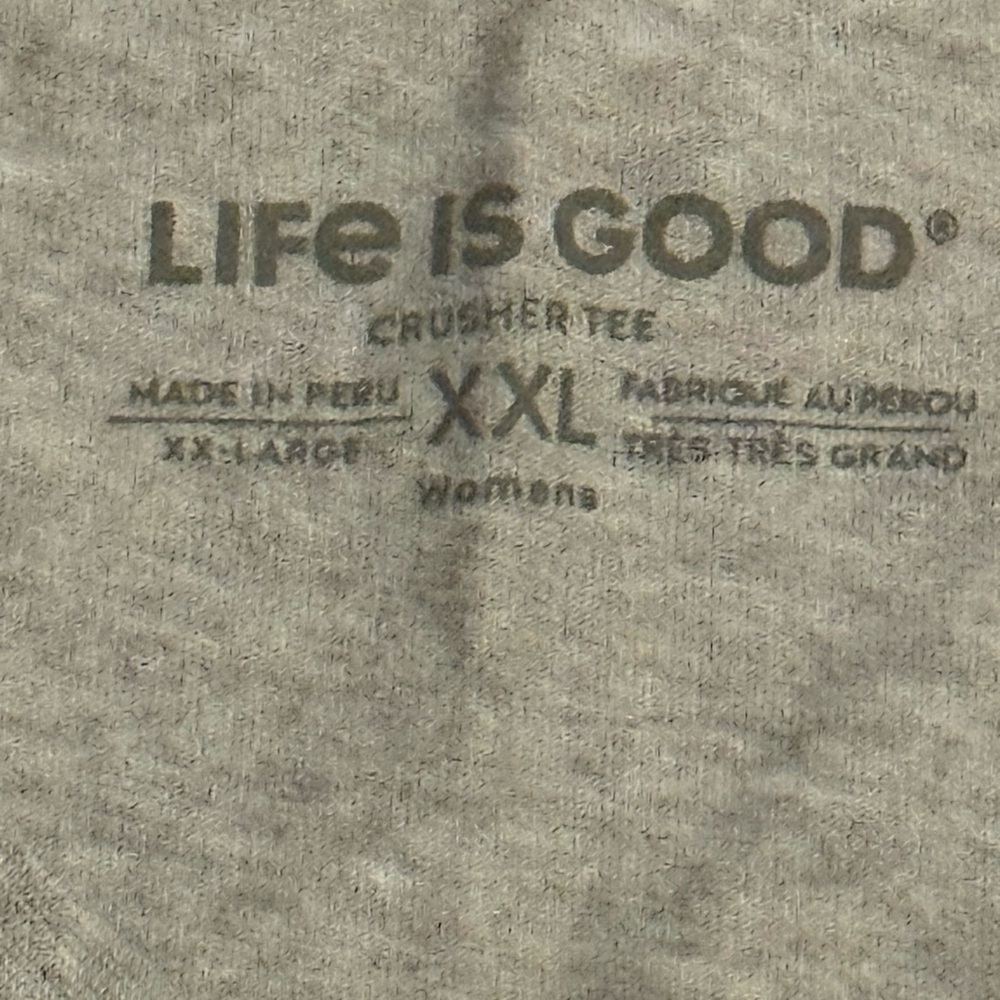 Life Is Good Heather Gray Crusher Tee - Picture 3 of 3